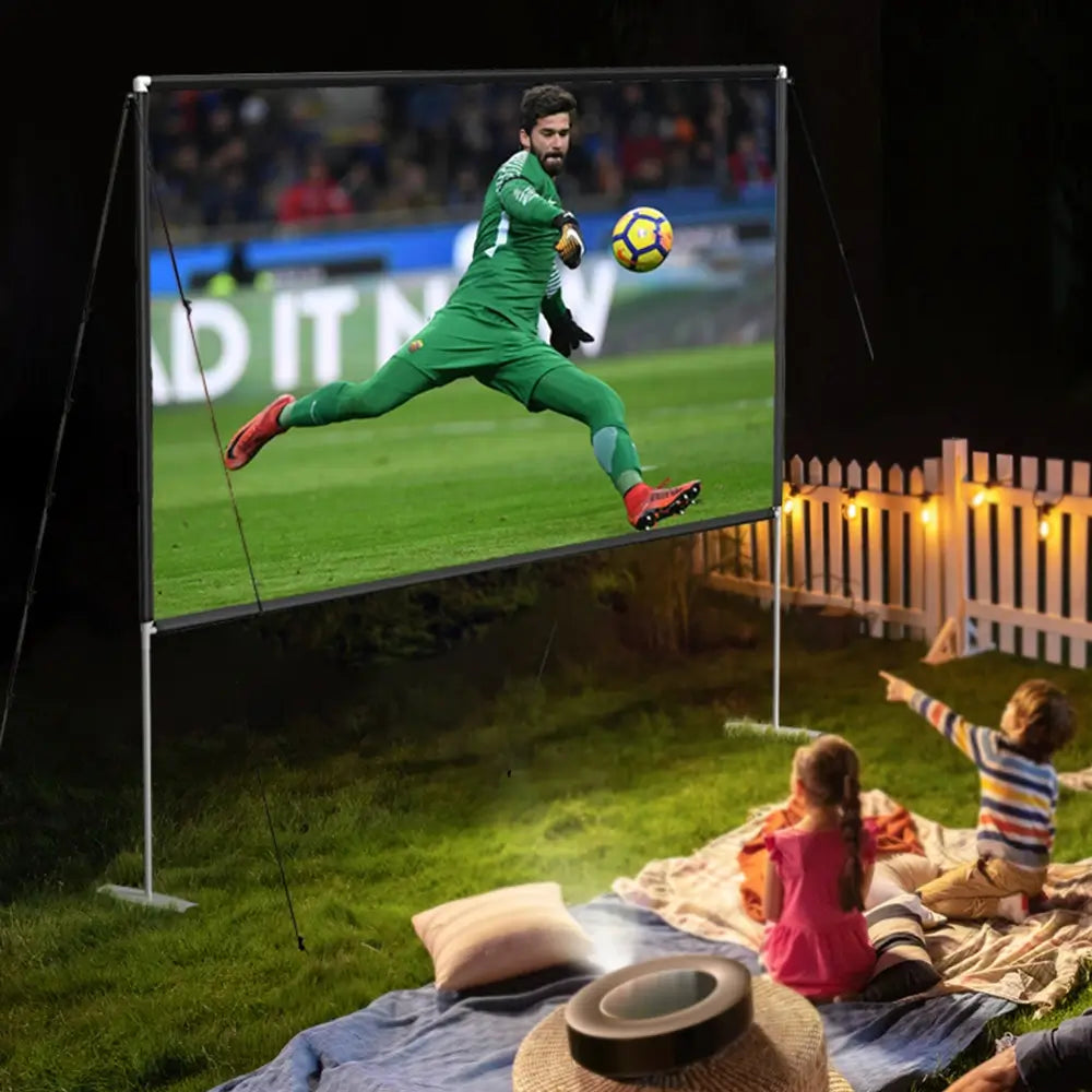 Vizuals 4k Projector Screen 100Inches - Portable Outdoor Projector Screen