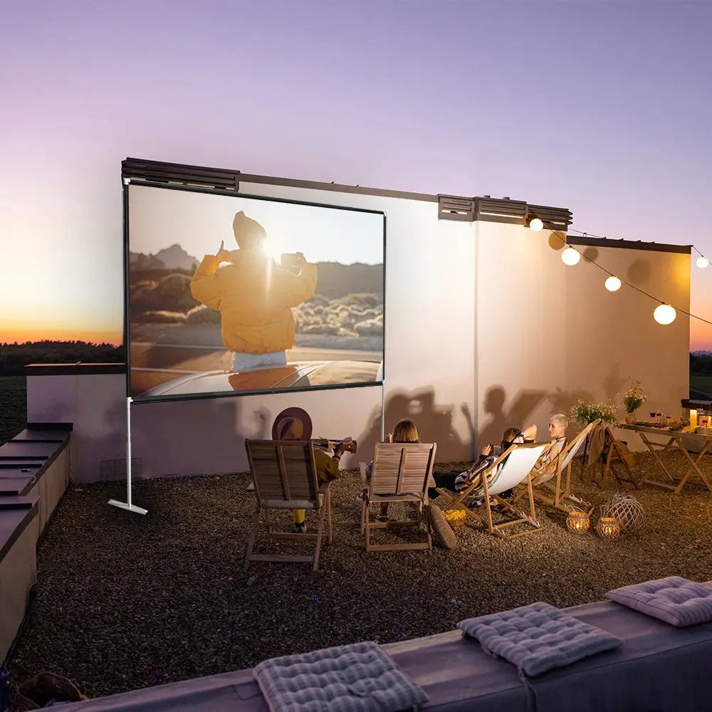 Vizuals 4k Projector Screen 100Inches - Portable Outdoor Projector Screen