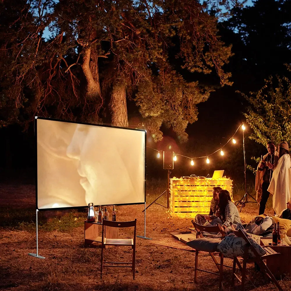 Vizuals 4k Projector Screen 100Inches - Portable Outdoor Projector Screen