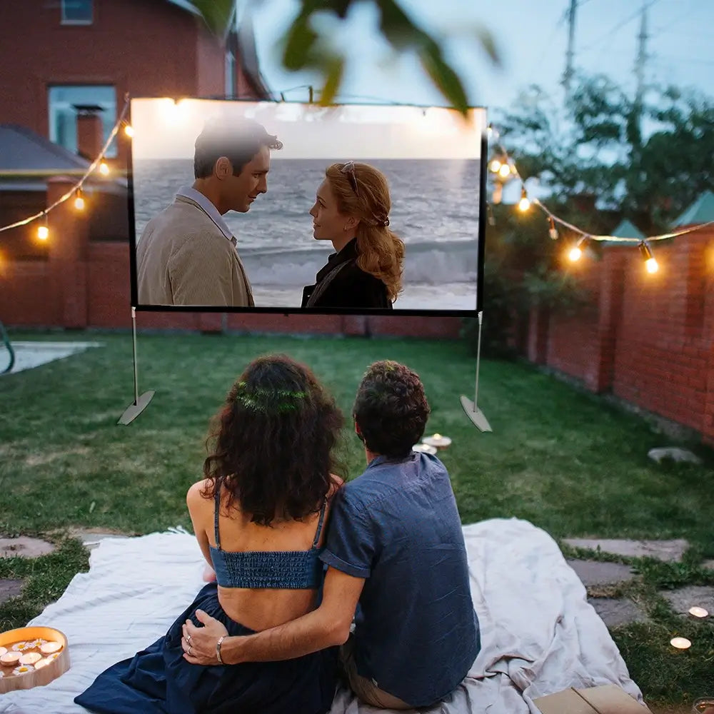 Vizuals 4k Projector Screen 100Inches - Portable Outdoor Projector Screen
