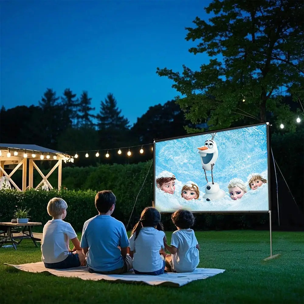 Vizuals 4k Projector Screen 100Inches - Portable Outdoor Projector Screen